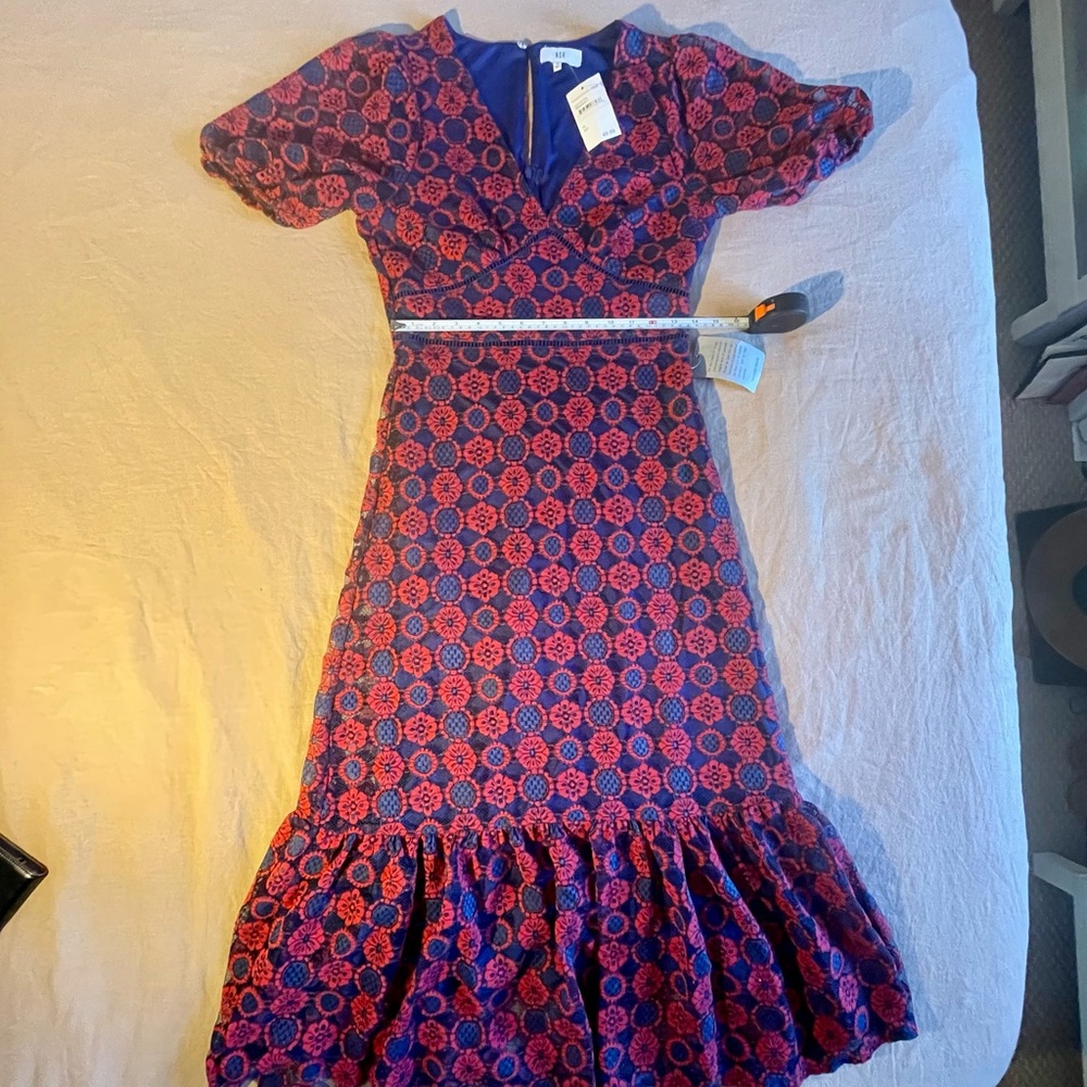 NSR Vibrant Red and Blue Dress